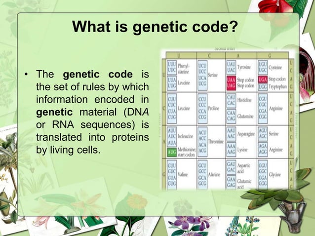 Genetic code | PPTX