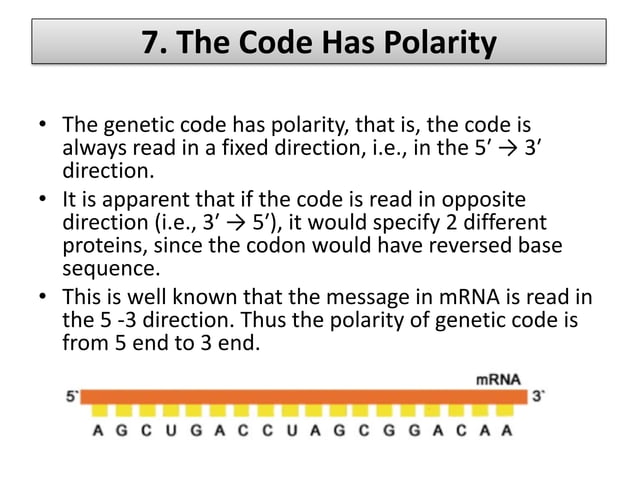Genetic code and its properties | PDF
