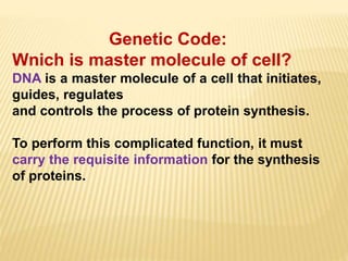 Genetic code properties | PPTX