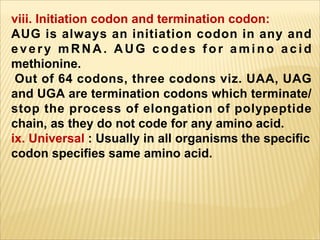 Genetic code properties | PDF