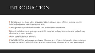 Genetic code | PPTX