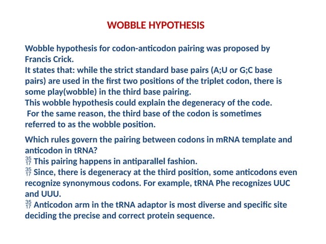 deciphering the genetic code and its features | PPTX