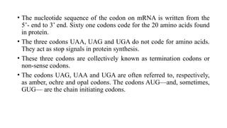 Stop Code Uaa GENETIC. CODE. and its process . pptx | PPTX