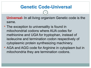Universal Genetic Code Software Genetic codeeeeeeeeeeeeeeeeeeeeeeeee.pptx