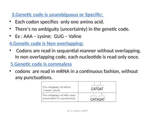 Valine Codoncode Genetic code -student copy.pptx by rakesh | PPTX