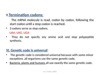 Stop Code Uaa Genetic code -student copy.pptx by rakesh | PPTX