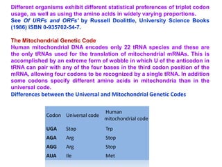 Genetic code2 | PPTX