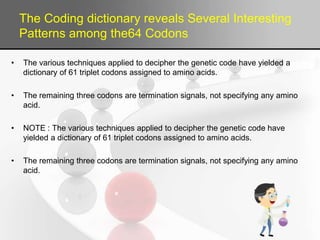Genetic code and transcription | PPTX