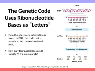 Comprehensive Overview of the Genetic Code and Its Characteristics | PPTX