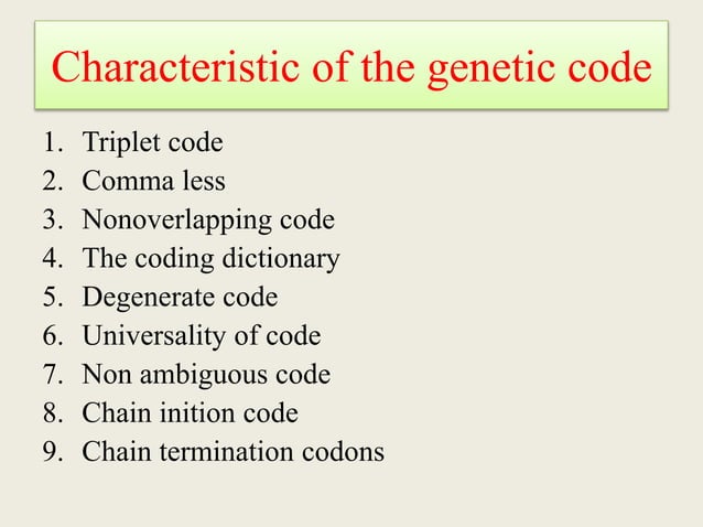 Genetic code ppt | PPT