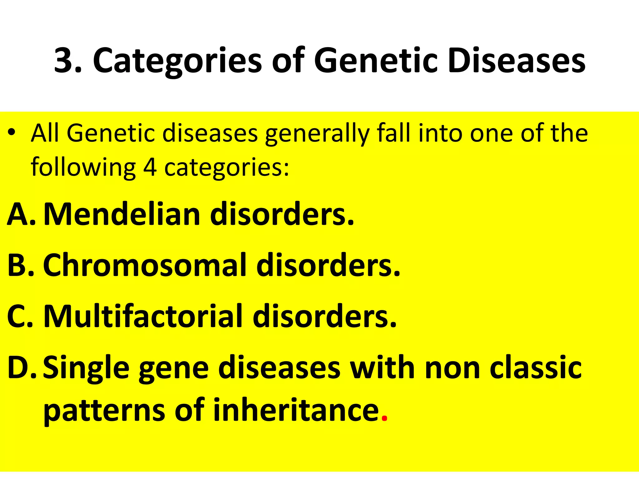 Genetic diseases lecture | PPTX
