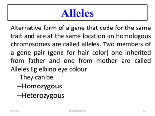 Genetic disorder power point lecture by Hamid Khan | PDF