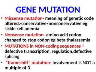 Futation Meaning genetic disorders - Copy power point presntation | PPTX