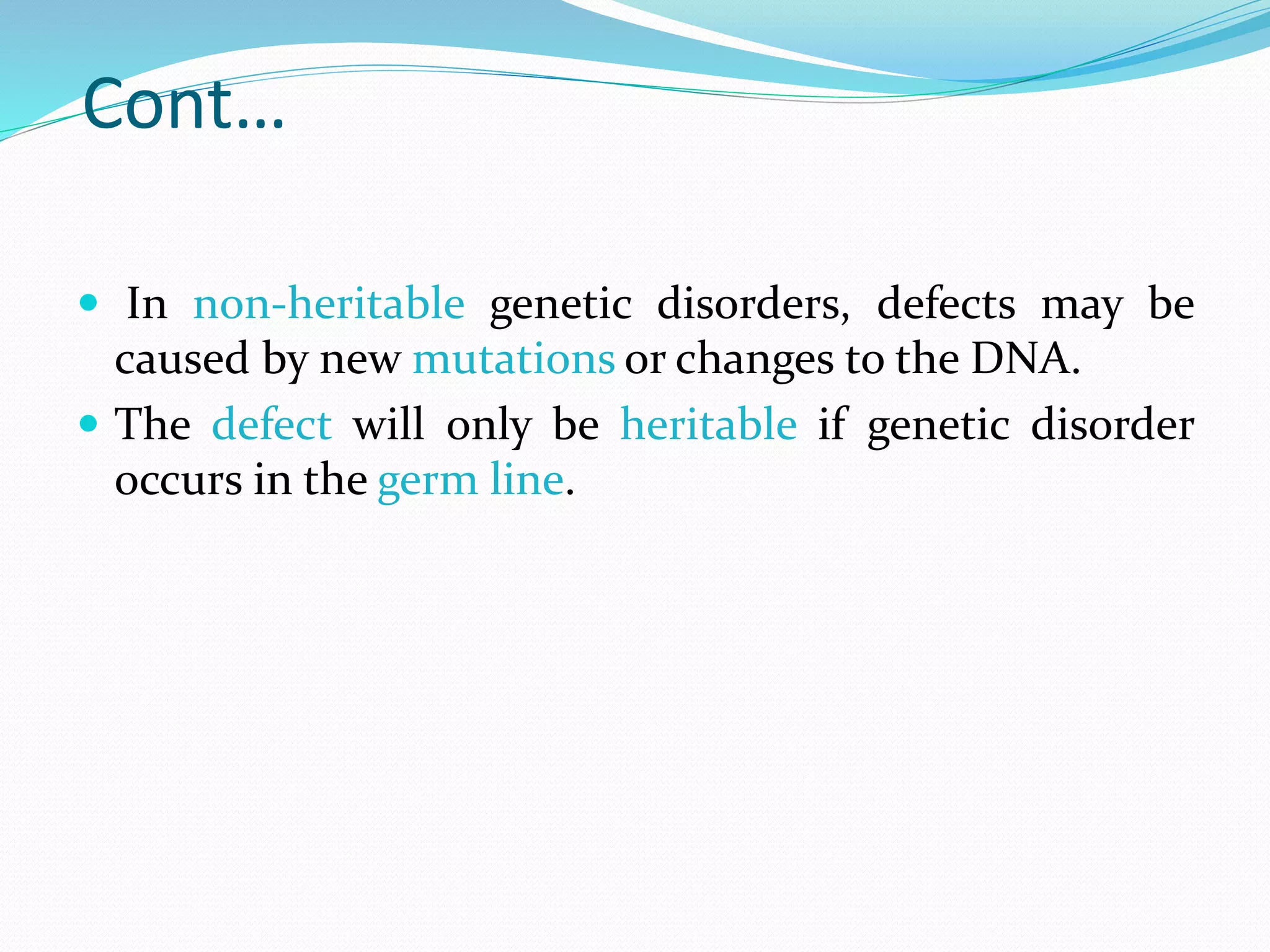Genetic disorders pdf | PDF