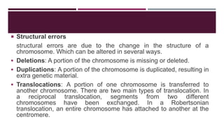 Genetic disorders and practical application of genetics in nursing | PPTX