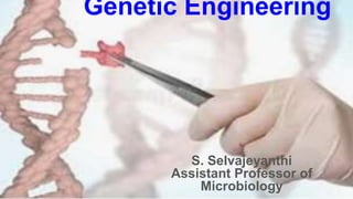 Genetic Engineering
S. Selvajeyanthi
Assistant Professor of
Microbiology
 