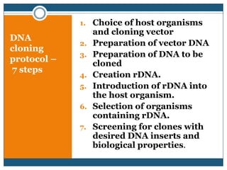 Genetic engineering and recombinant DNA technology | PPTX