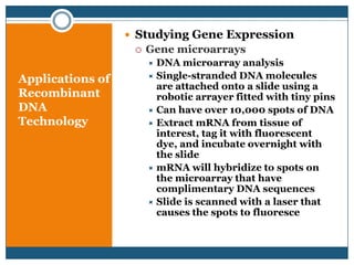 Genetic engineering and recombinant DNA technology | PPTX