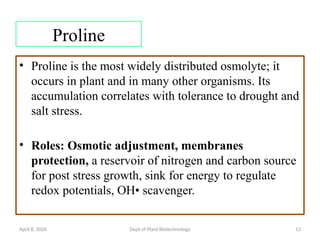 Genetic Engineering Approaches to Enhance Drought Tolerance in Crops | PPTX