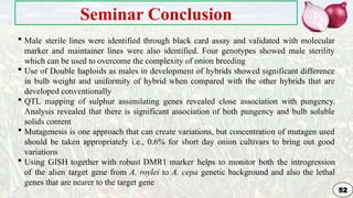 Genetic Improvement in Onion for plant breeding | PPTX