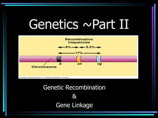 Genetics ~Part II Genetic Recombination & Gene Linkage 