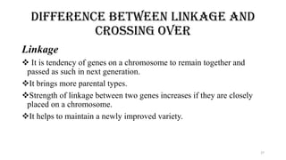 Genetic linkage and crossing over | PDF