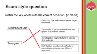 IGCSE Biology Edexcel (9-1)- Genetic modification | PDF