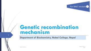 Department of Biochemistry, Nobel College, Nepal
Sunday, June 12,
2016
Rajesh Chaudhary
1
 