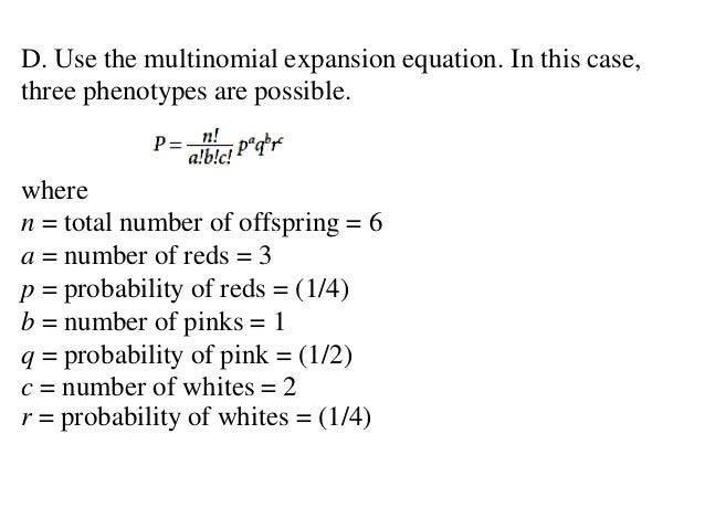 Binomial Expansion Formula Genetics