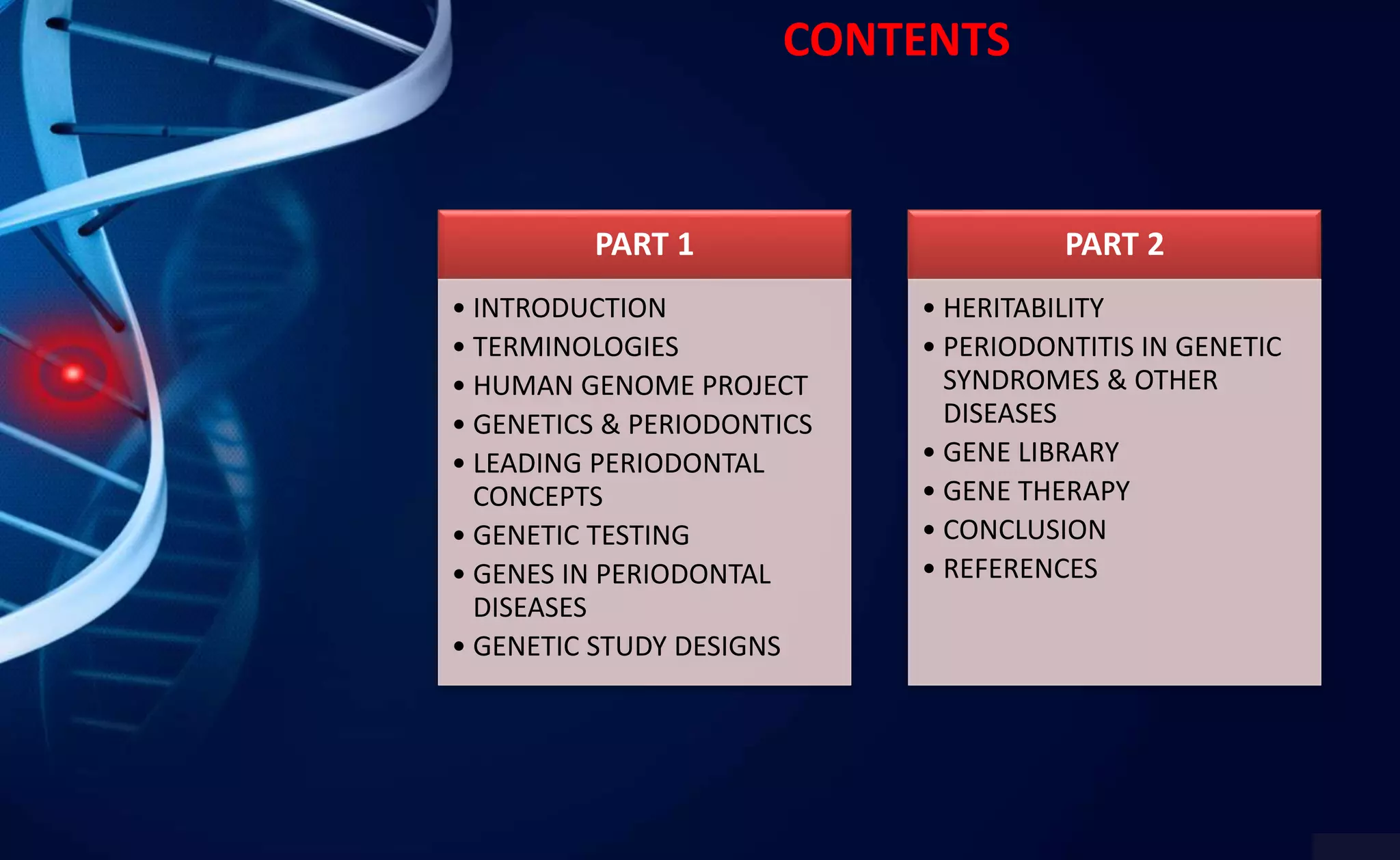 Role of genetics in periodontal diseases | PPTX
