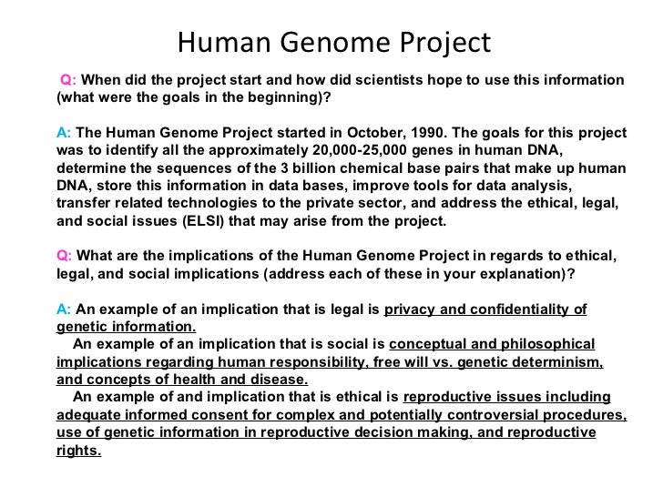 When did the Human Genome Project start?