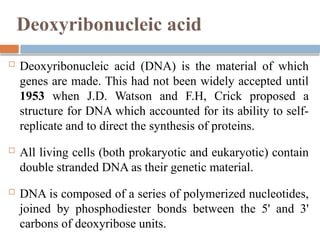 Genetics nucleic acid structure and function | PPTX