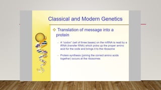Genetics, classicle and moddern | PPTX