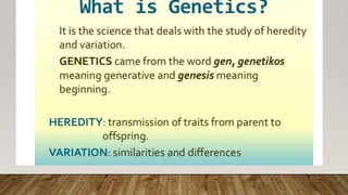 Genetics, classicle and moddern | PPTX