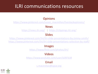 Communications practices for livestock genetics for Africa