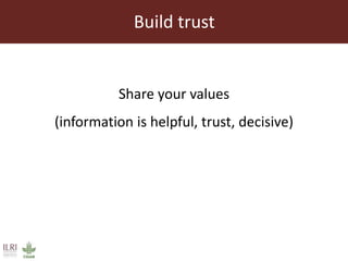 Communications practices for livestock genetics for Africa