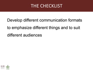 Communications practices for livestock genetics for Africa