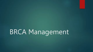 BRCA Management
 