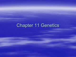 Chapter 11 Genetics
 
