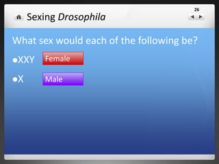 Linked Genes:
 When two genes are on the same chromosomes they
are called linked
 Linked genes reduces chances for genetic variation
and variety.
 Normally: GgRr
 GR, Gr, gR, gr (gametes)
 Linked Genes: GgRr (where green and round are linked)
 GR and gr (gametes)
26
 