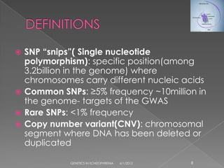 Genetics in schizophrenia | PPTX