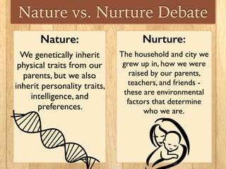 compare nature vs nurture