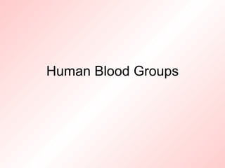 Human Blood Groups 