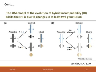 Genetics of hybrid incompatiibity 8265 | PPTX