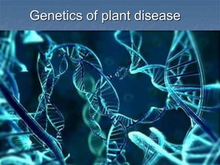 Genetics of plant disease
 