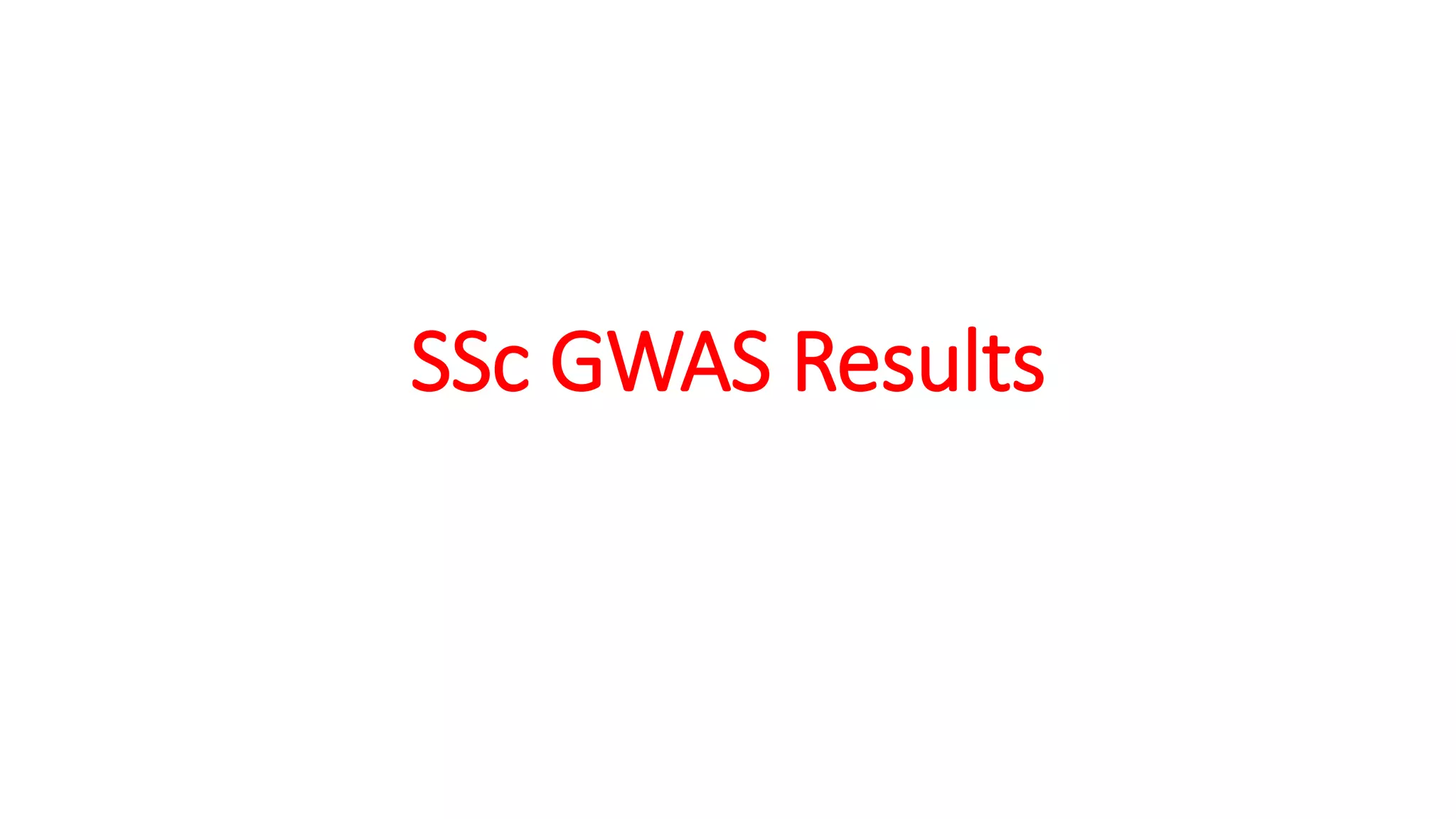 SSc GWAS Results
 