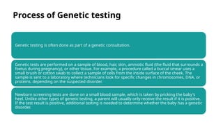 GENETIC or Gene TESTING in Pathology & Genetics | PPTX