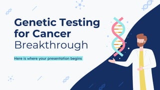 Genetic Testing
for Cancer
Breakthrough
Here is where your presentation begins
 