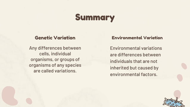 Genetic variation vs environmental variation | PPTX | Genetics | Science