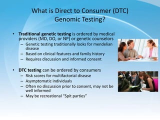 Direct to Consumer Test and Ancestry Testing - March 14, 2023 | PPTX